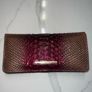 GENTLY USED Brahmin Pomegranate Harkness Wallet